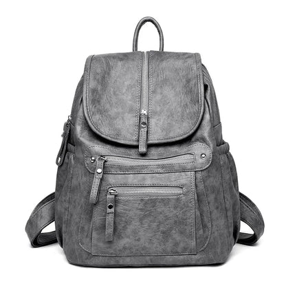 Women High Quality Leather Backpacks Vintage Female Shoulder Bag Sac a Dos Travel Ladies Bagpack Mochilas School Bags For Girls