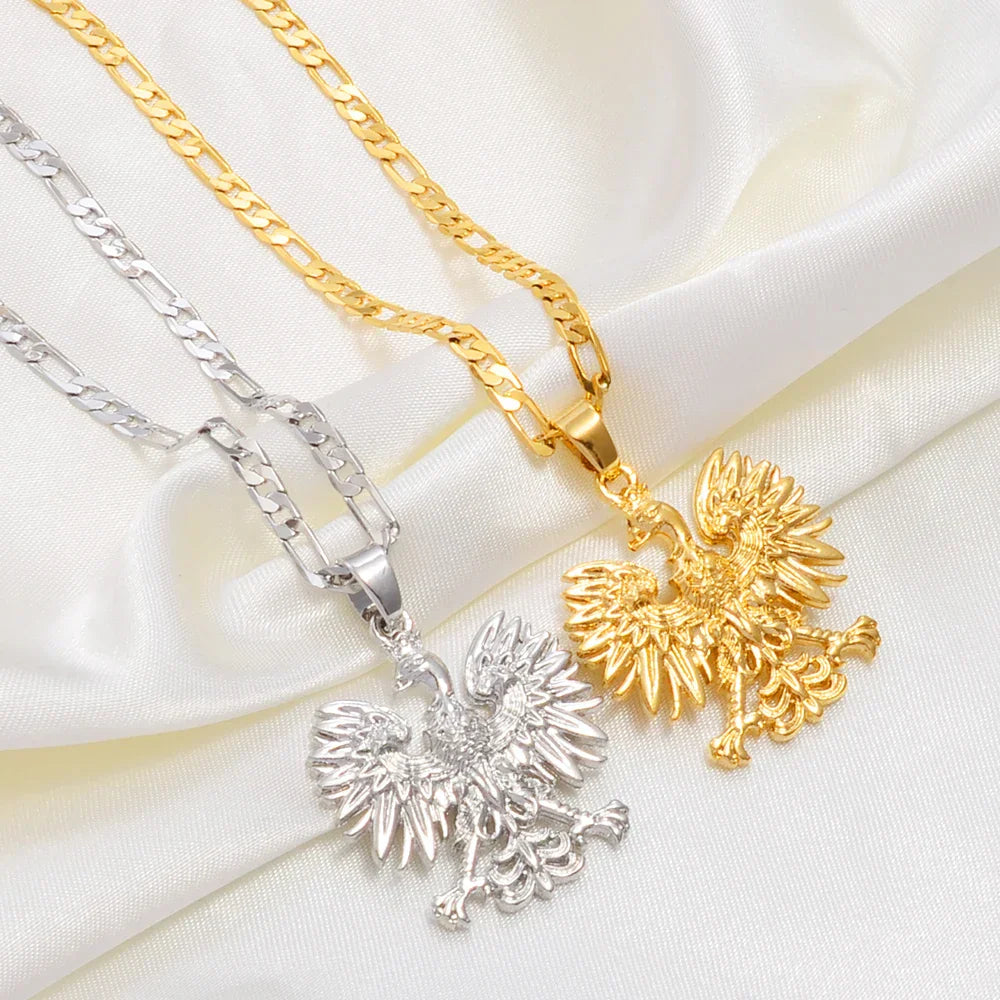Poland Symbol Eagle Pendant Necklaces for Women Men,Polska Poles Jewelry #252706