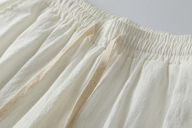 Cotton Linen Short Men Length Knee  8XL 9XL 13XL 170KG Large Size High Waist Shorts Male Long Men's Summer Breeches