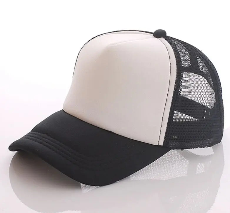 Free Custom Brand LOGO Text Design Personality DIY Trucker Hat AD Baseball Cap Men Women Blank Mesh Adjustable Hat