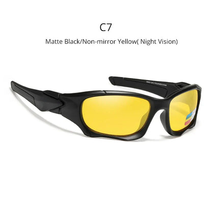 Outdoor Sports Polarized Sunglasses Men Curve Cutting Frame Stress-Resistant Lens Shield Sun Glasses Women KD0623