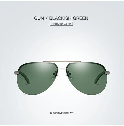 New Polarized Men Sunglasses Classic Driving Sun Glasses Metal Frame Mirror Lens Sunglasses Men/Women