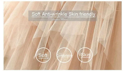 Women Sweet  Midi Spring And Summer High Waist Solid Asymmetrical Elegant Chic White Mesh Tulle Skirts Faldas