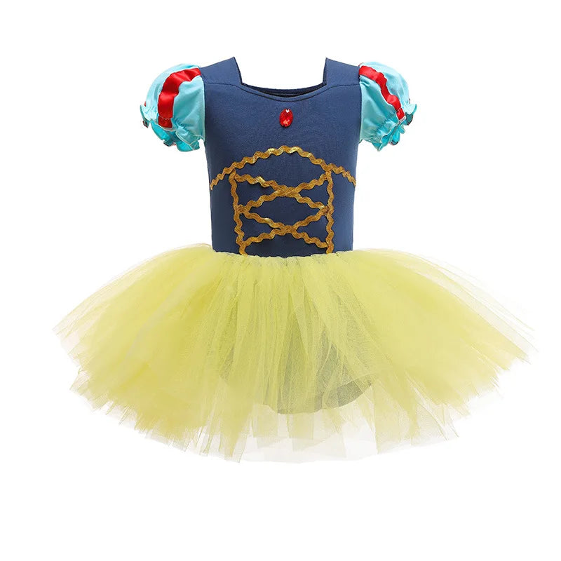Round Yuan Girl Ballet Practice Dress Party Fancy TUTU Dress Elsa Anna Belle Alice Colorful Clothes Baby Girl Party Costumes