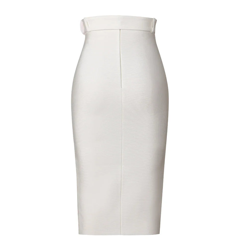 Sexy Bodycon Women's High Waist Bandage Skirt Knee Length Midi Pencil Office Party Club Elegant Skirts Clothing