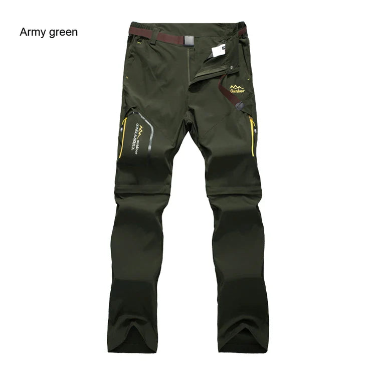 Men's Camping Hiking Pants Trekking High Stretch Summer Thin Waterproof Quick Dry UV-Proof Outdoor Travel Trousers
