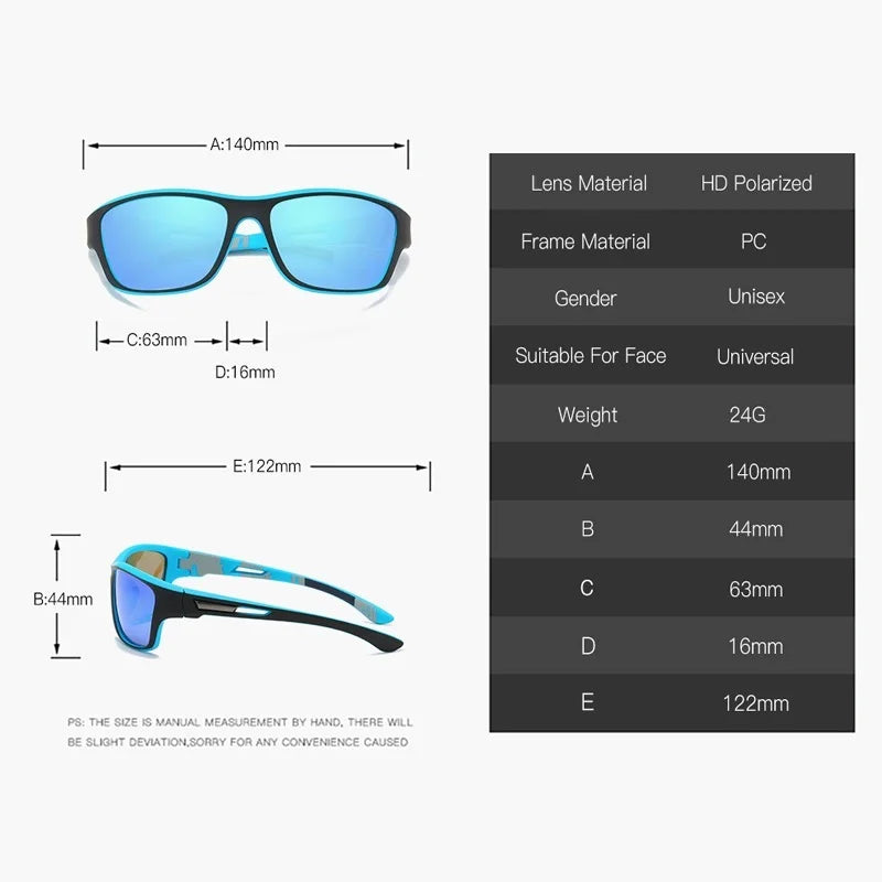 Men's Polarized Fishing Sunglasses With Glasses Chain For Men Women Driving Hiking Sun Glasses Fishing Eyewear