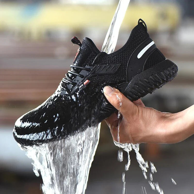 Work Safety Shoes Anti-Smashing Steel Toe Puncture Proof Construction Lightweight Breathable Sneakers Boots Men Women Air Light