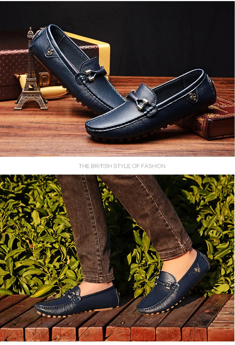 White Loafers for Men Size 48 Slip on Shoes Driving Flats Casual Moccasins for Men Comfy Male Loafers