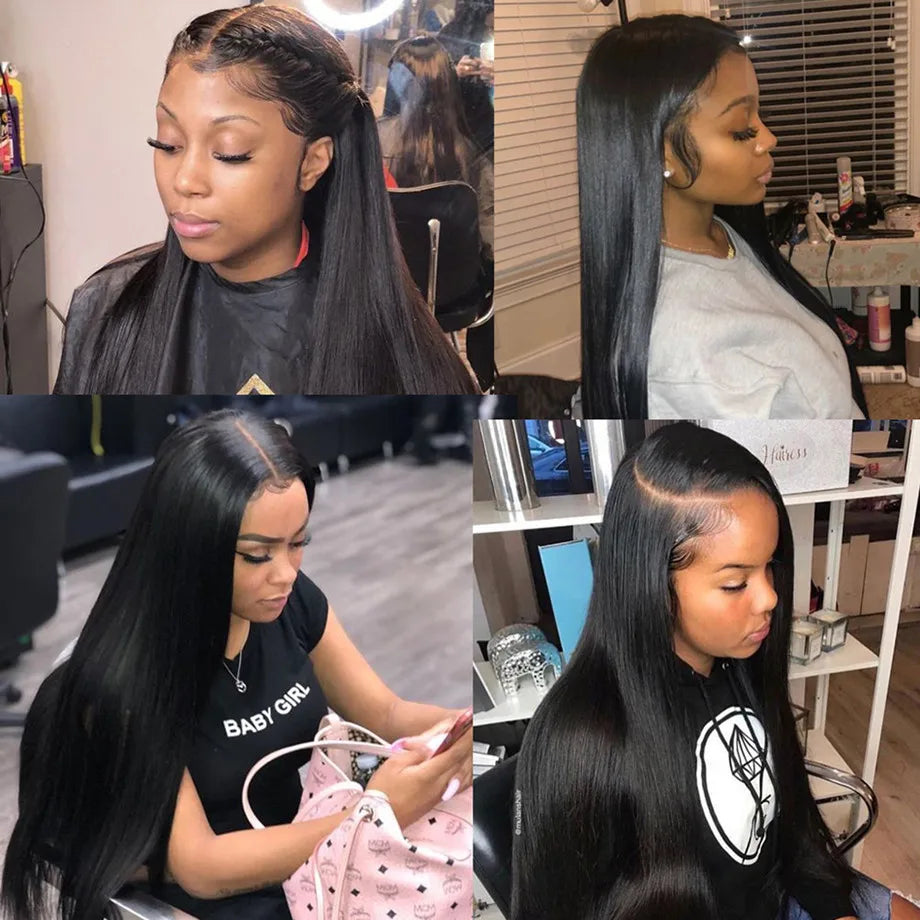 30 32 Inch Brazilian Bone Straight 13x4 13x6 HD Transparent Lace Front Human Hair Wigs 360 Lace Frontal Wig 5x5 6x4 Glueless Wig