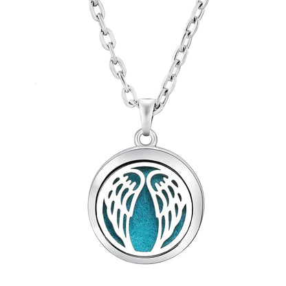 New Stainless Steel Fashion Tree Of Life  Aromatherapy Necklace Essential Oil Diffuser Perfume Locket Pendant Women Jewelry Gift