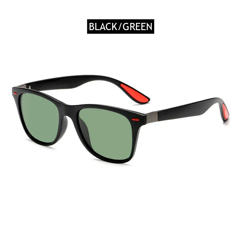 Polarized Sunglasses Men Women Classic Square Plastic Driving Sun Glasses Male Fashion Black Travelling Shades UV400