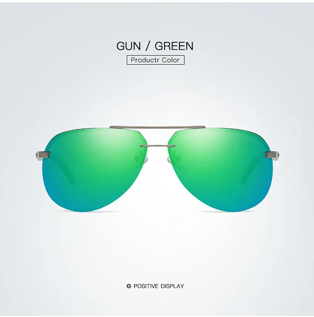 New Polarized Men Sunglasses Classic Driving Sun Glasses Metal Frame Mirror Lens Sunglasses Men/Women