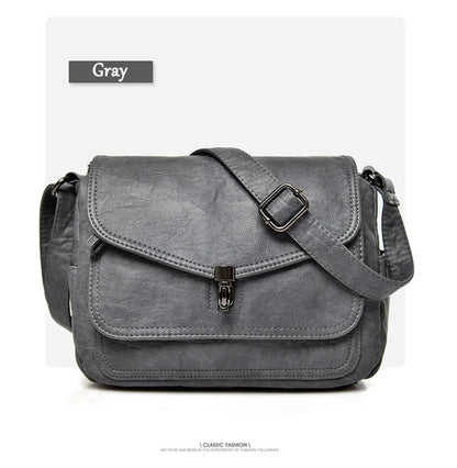 Vintage Shoulder Messenger Bags For Women 2024 New Purses And Handbags Soft Leather Crossbody Bags Casual Small Tote Bag Bolsos