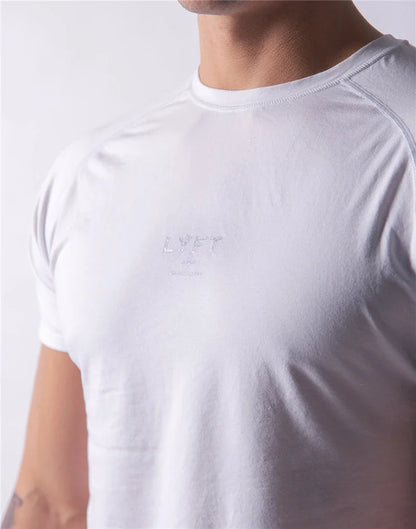 JP&UK Men T-shirt Short Sleeve Cotton Casual Gym Fitness T shirt Bodybuilding Workout Print Tees Tops Male LYFT Brand Clothing