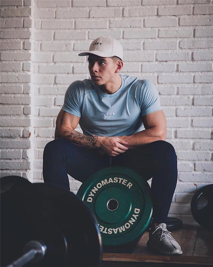 JP&UK Men T-shirt Short Sleeve Cotton Casual Gym Fitness T shirt Bodybuilding Workout Print Tees Tops Male LYFT Brand Clothing