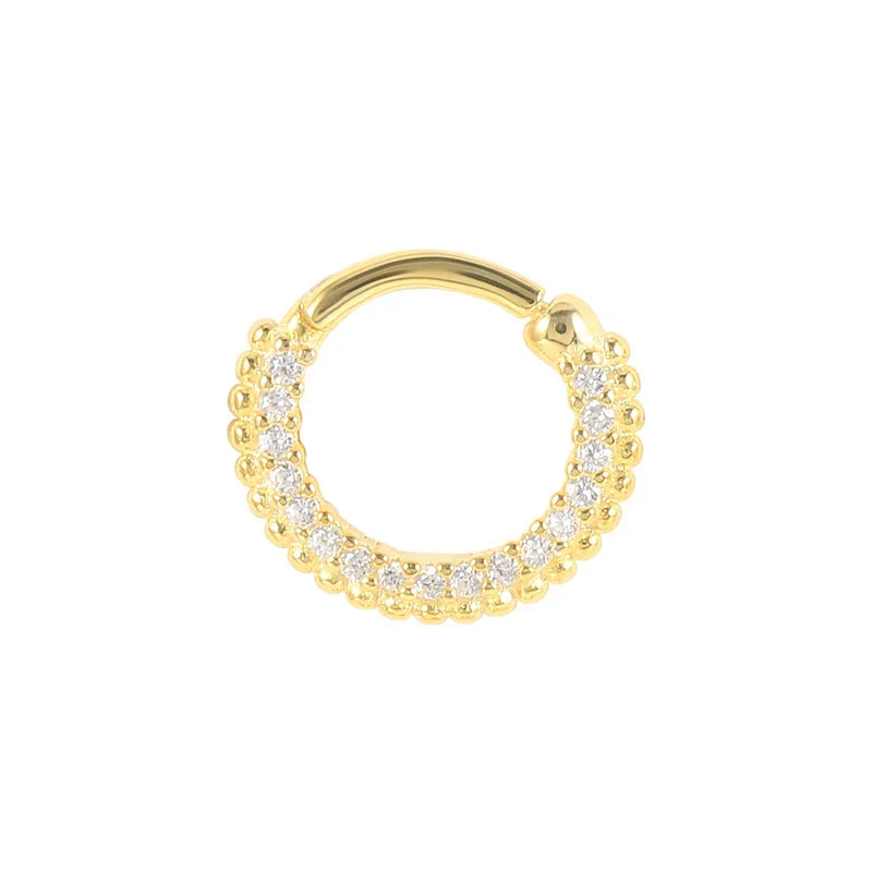 Multible Crystal Hoop Earrings for Women 2021 925 Sterling Silver Ear Nose Jewelry Earrings Heart Round joyas de plata 925