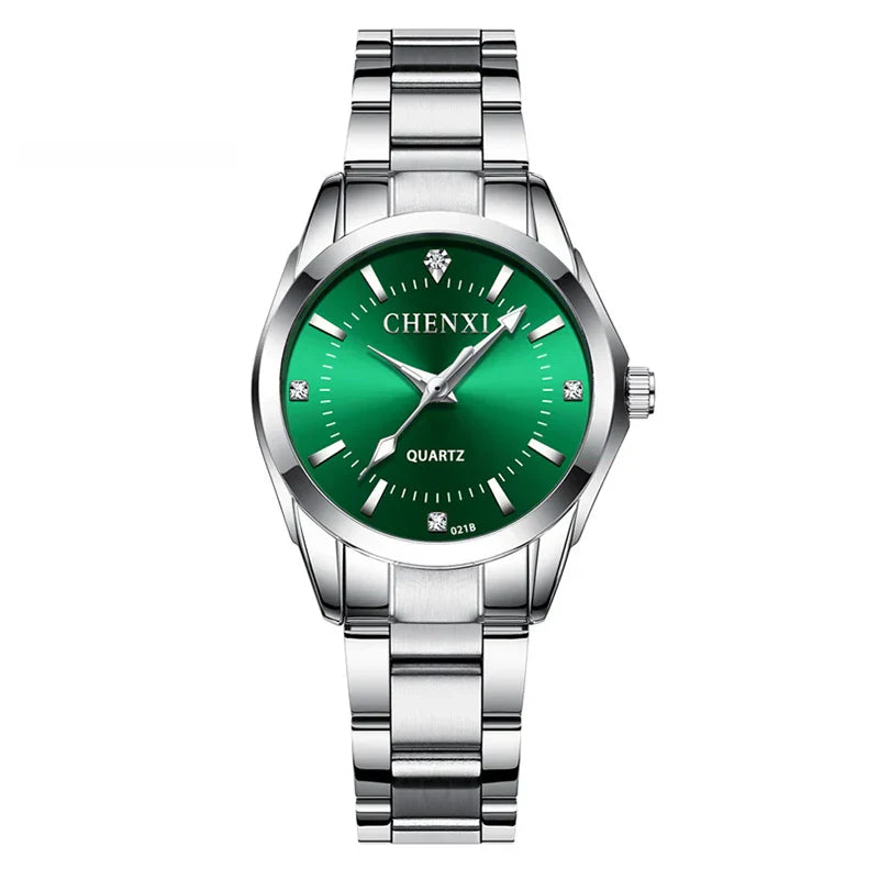 6 Colors Watch Luxury Women's Casual Watches Waterproof Watch Women Fashion Dress Rhinestone WristWatch CX021B