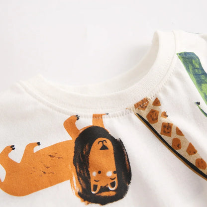 Infants Boys Clothing Sets Cotton Short Sleeve Baby Tops + Shorts 2Pcs Newborn Cartoon Clothes