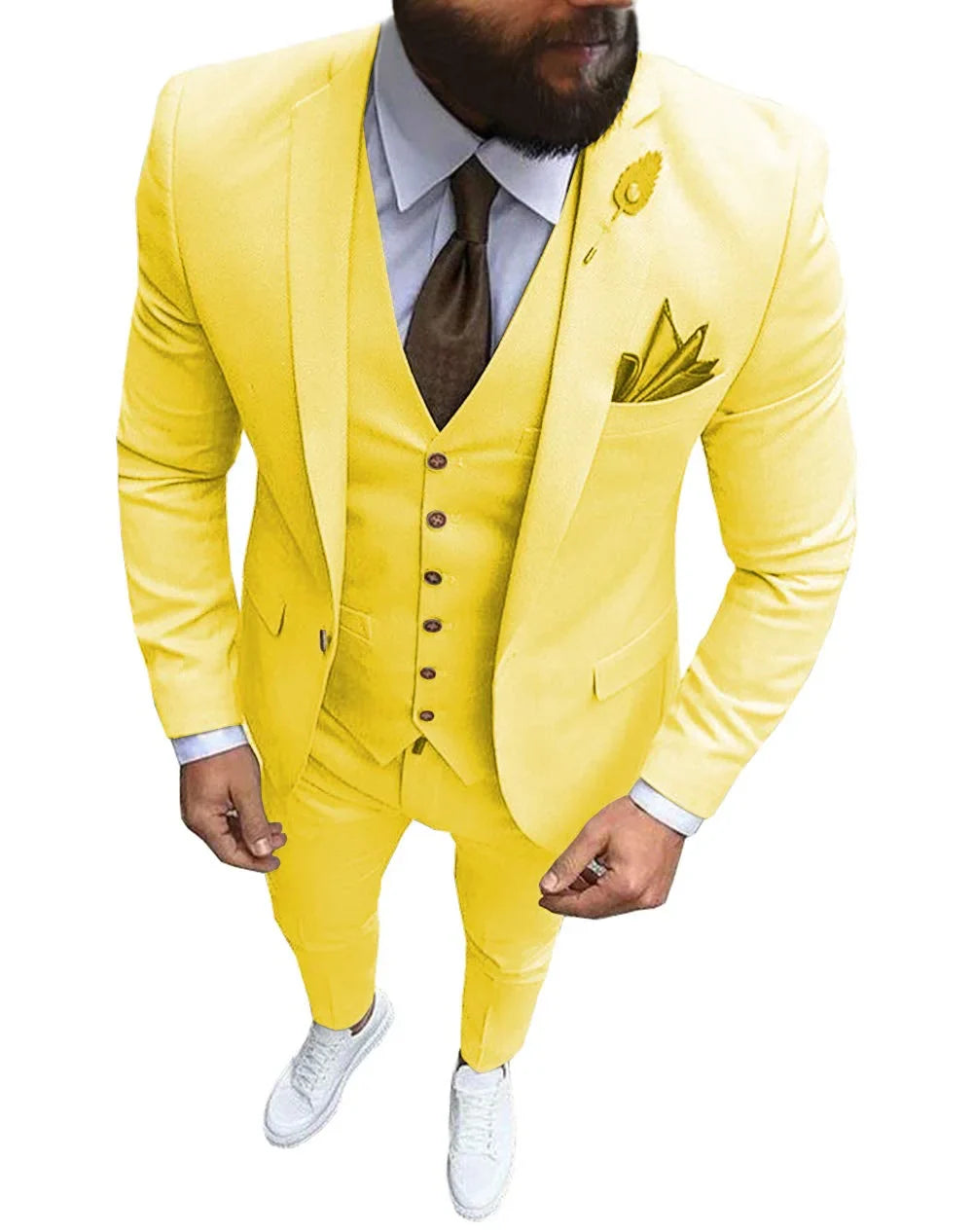 Ternos Masculinos de Baile Smoking Slim Fit 3 Peças Ternos de Casamento para Noivos