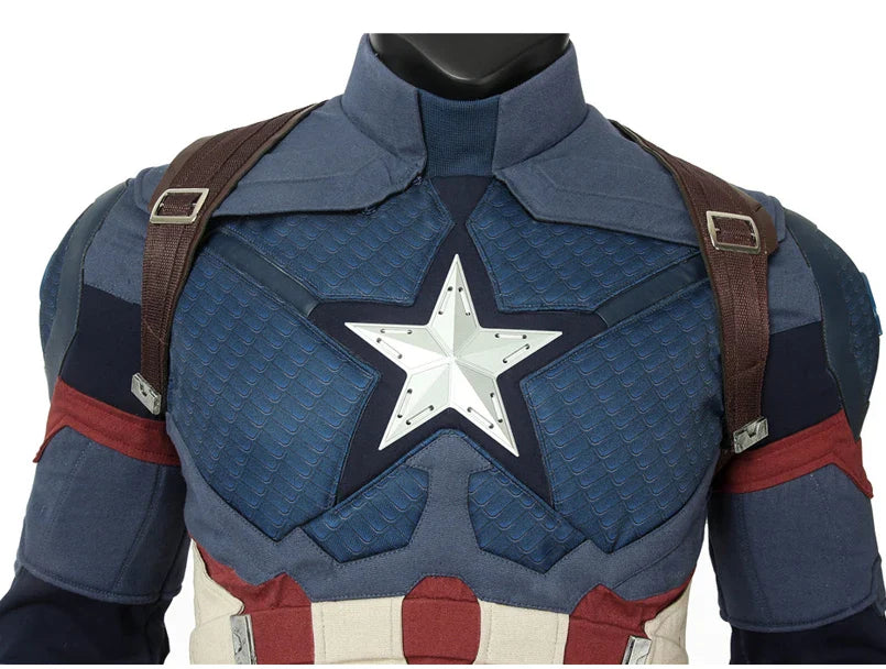 Captain Steven Rogers Cosplay Costume Adult Superhero Battle Uniform Costume Halloween Carnival Suits With Boots