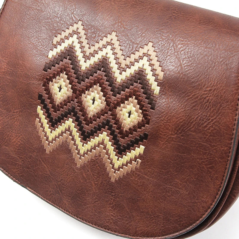 Fashion Shoulder Bag Vintage Women Handbag Purse Embroidery Messenger Bag Quality Small Bag for Girls Crossbody Bag