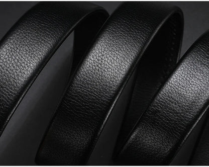 Men's Genuine Leather Automatic Buckle Belt Custom Engraved Name/Logo Ideal Waist Belt for Father's Day Personalized Gift