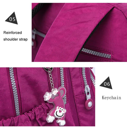 Aesthetic School Backpacks for Teenagers Girl 2024 Nylon Waterproof Travel BackPack Purse Women Laptop Bagpack Mochila