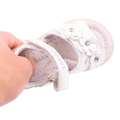 2023 Summer Kids Sandals for Girls Baby Sandals Soft Leather Flowers Princess Girls Shoes Children Beach Sandals Toddler Shoes
