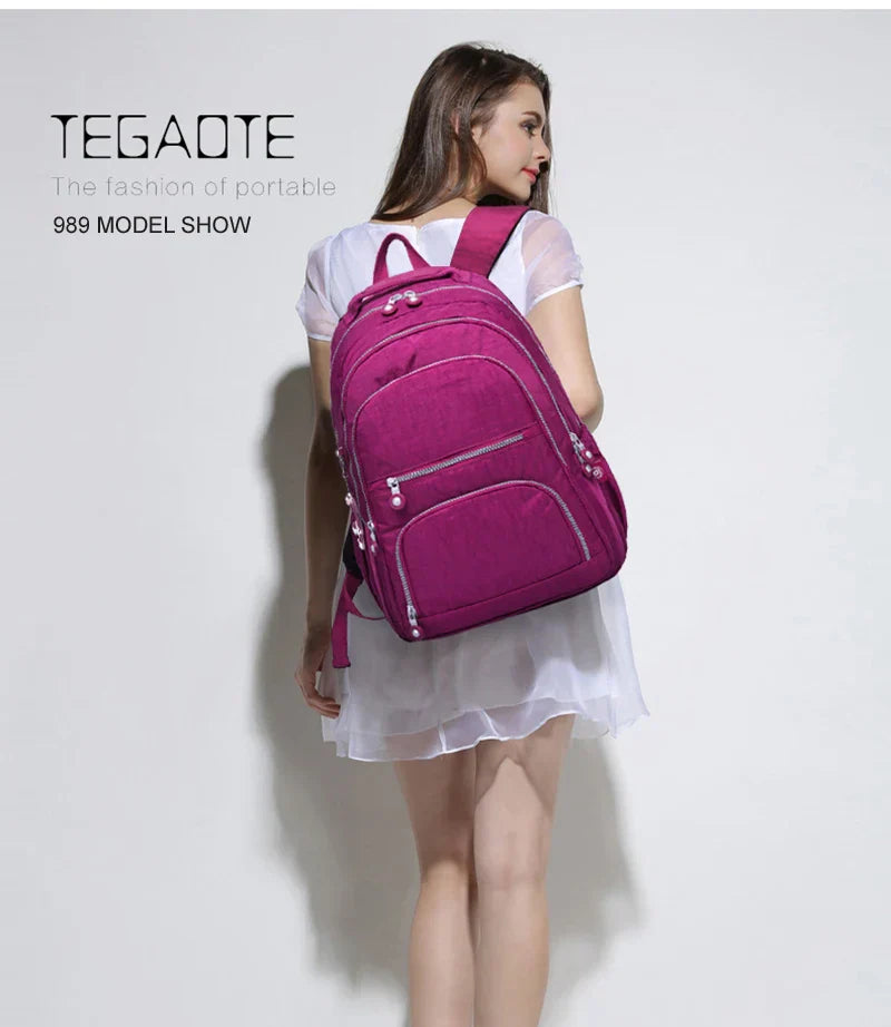 Aesthetic School Backpacks for Teenagers Girl 2024 Nylon Waterproof Travel BackPack Purse Women Laptop Bagpack Mochila