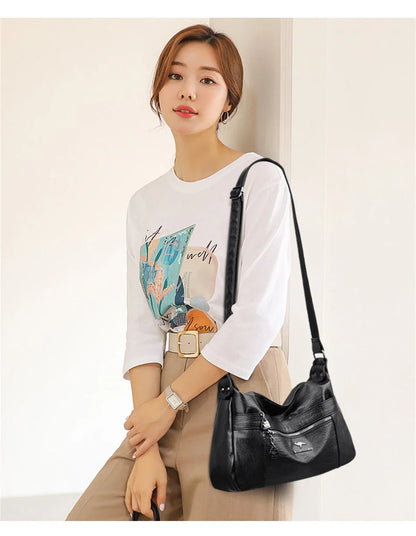 New Genuine Brand Leather Sac Luxury Handbags Purses Women Bags Designer Shoulder Crossbody Messenger Bags 2024 Female Hand Bag