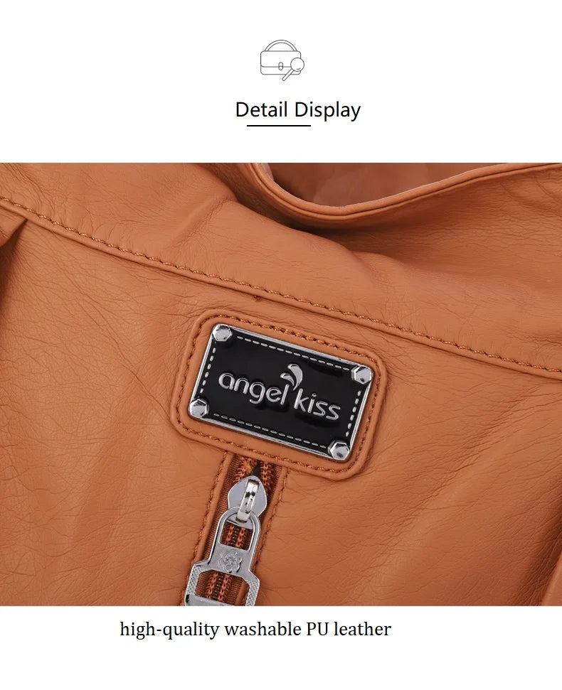 Winter Fashion Shoulder Bag for Women Soft PU Crossbody Handbg Large Capacity Messenger Bag Hobos Big Purse