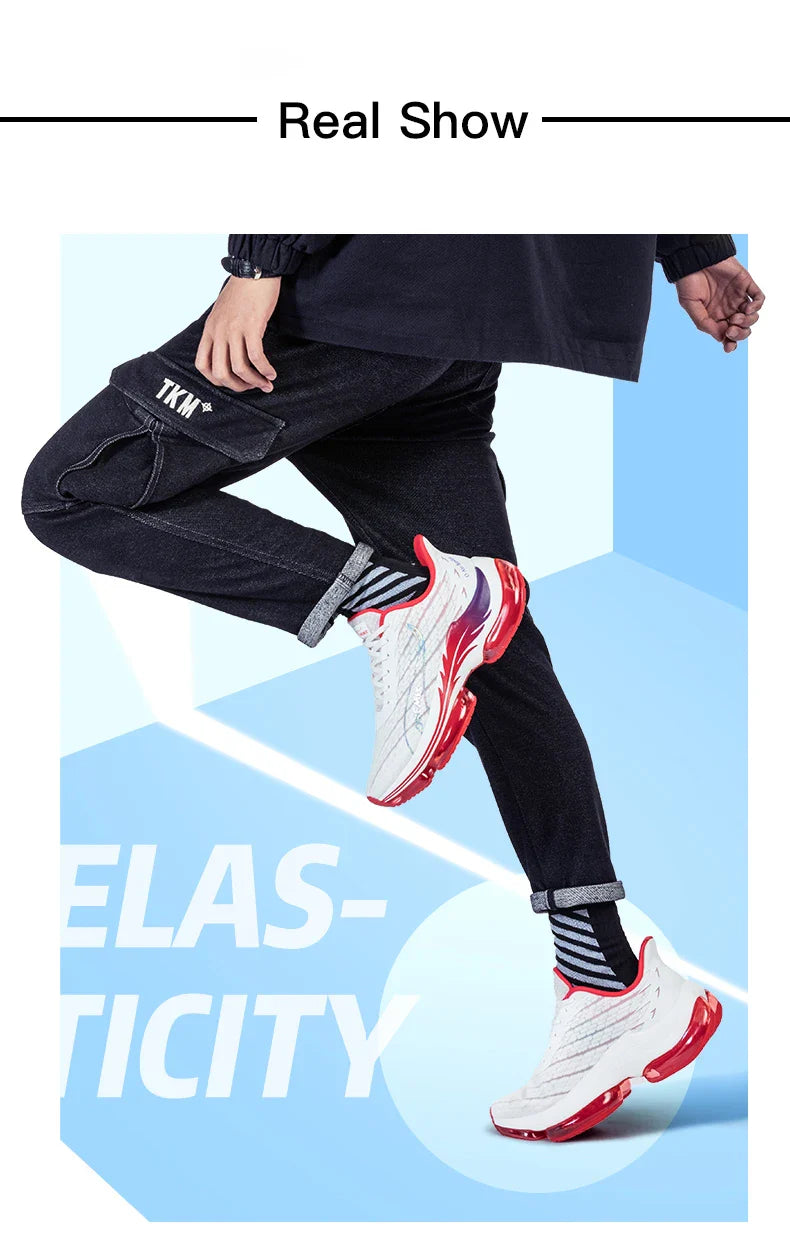 Tênis de Corrida Masculino ONEMIX com Amortecimento de Ar, Tênis Esportivo Respirável de Malha para Uso Externo, Aumento de Altura, Calçado de Caminhada, Tamanhos EU 35-47