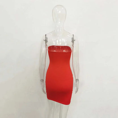Off Shoulder Tube Dress Solid 2025 New Summer Women Bodycon Strapless Dress Black Mini Dress Women Slim Party Clubwear