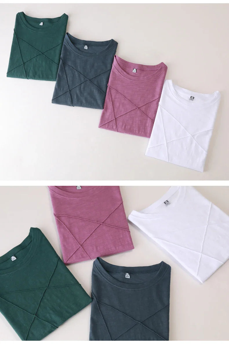 Summer Slim Cotton Bamboo T-Shirts Women 2026 O-Neck Short Sleeve Ribbed Tshirts Female Casual Solid Color Tops