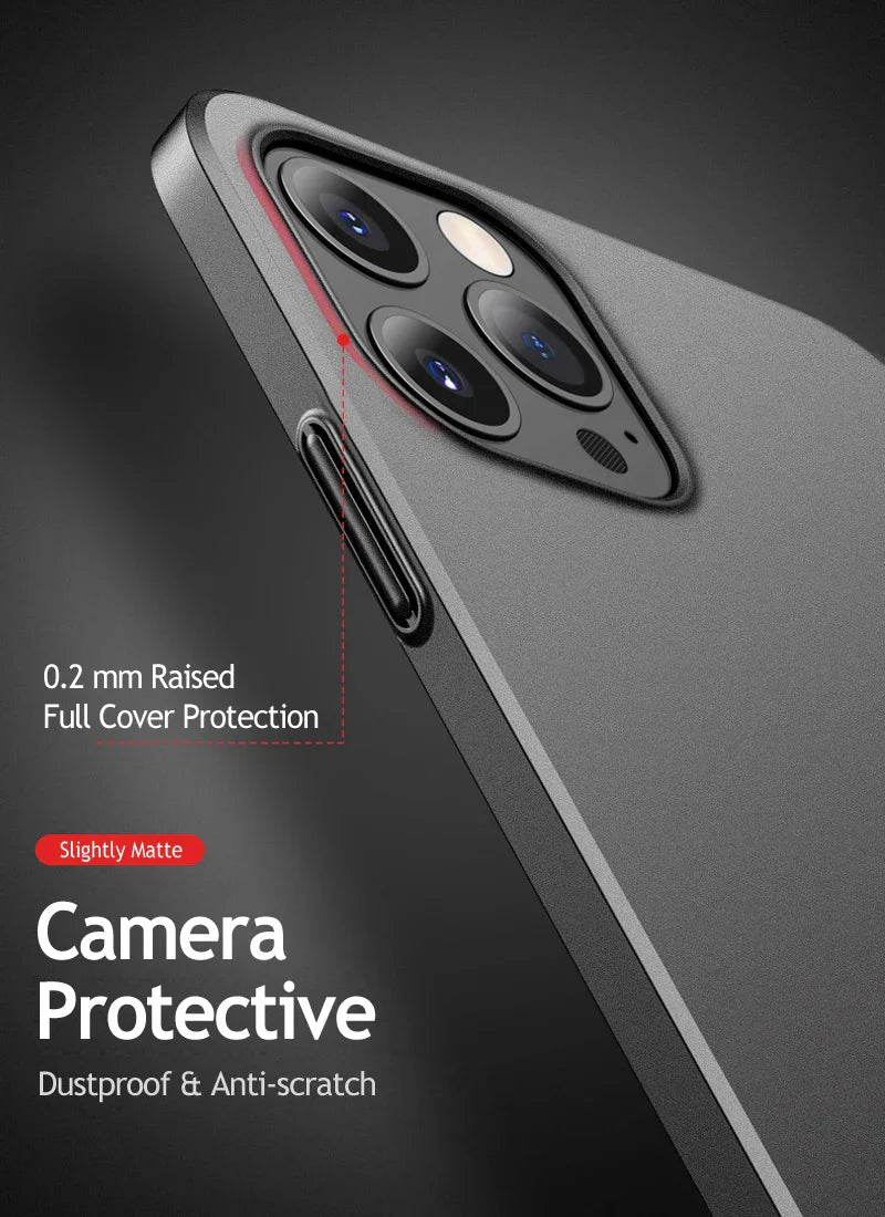 Cases For APPLE iPhone 16 15 14 13 12 11 Pro Max Plus Mini Shockproof Case Cover Hard Plastic Ultra Slim Frosted Covers