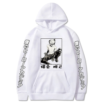 Fashion Japanese Anime My Hero Academia Hoody Sweatshirt Women Harajuku Kawaii Bakugou Katsuki Graphics Winter Oversized Hoodies