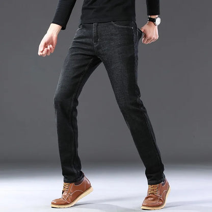 Brand  Casual Cotton Washed Clothing Jeans Masculino Jean Homme Pants Large Size Jeans Men Stretch Slim Denim Long