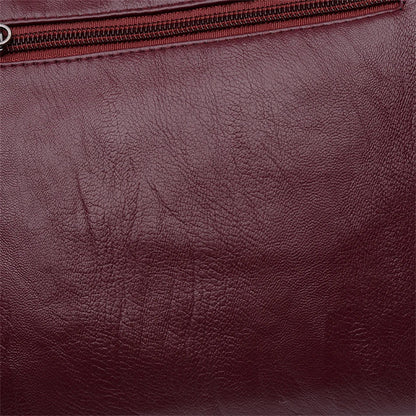 Fashion All-match Solid Color Messenger Bag High Capacity Womens Shoulder Bags 2021 New High Quality Pu Leather Women Handbag
