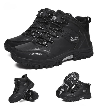 Men Winter Snow Boots Waterproof Leather Sneakers Super  Warm Men's Boots Outdoor Male Hiking Boots Work Shoes Size 39-47