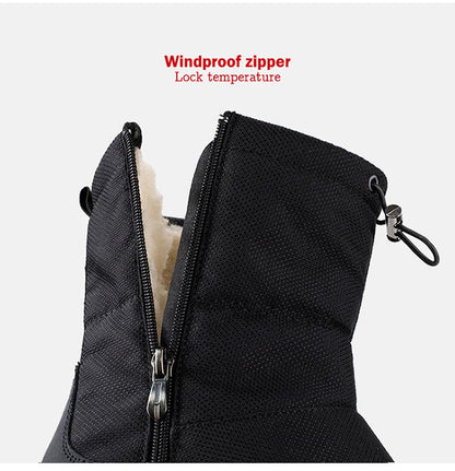 Winter High Boots for Man Outdoor Travel Snow Boots Zipper Non-slip Cotton Shoes Men Plus Velvet Keep Warm Men Casual Shoes 46