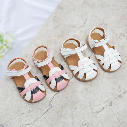 Girl Sandals kids closed toe princess shoes for summer 3-7years older