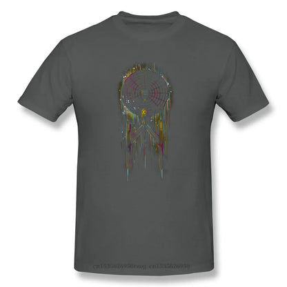 Men Clothing Stars Treke Science FictionTV Series Tops T-Shirt Neon Boldly Oversize Short Sleeve
