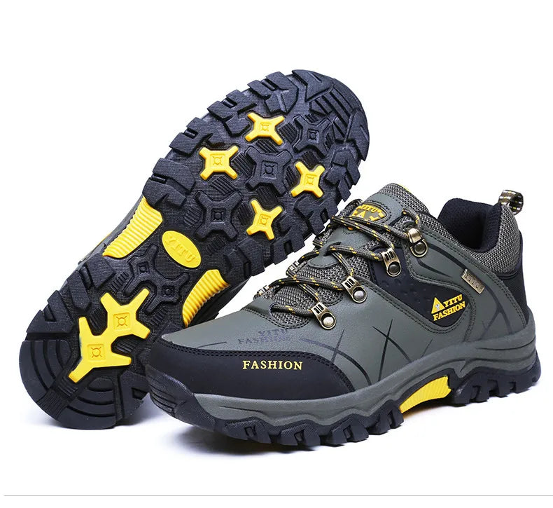 Men Winter Snow Boots Waterproof Leather Sneakers Super  Warm Men's Boots Outdoor Male Hiking Boots Work Shoes Size 39-47