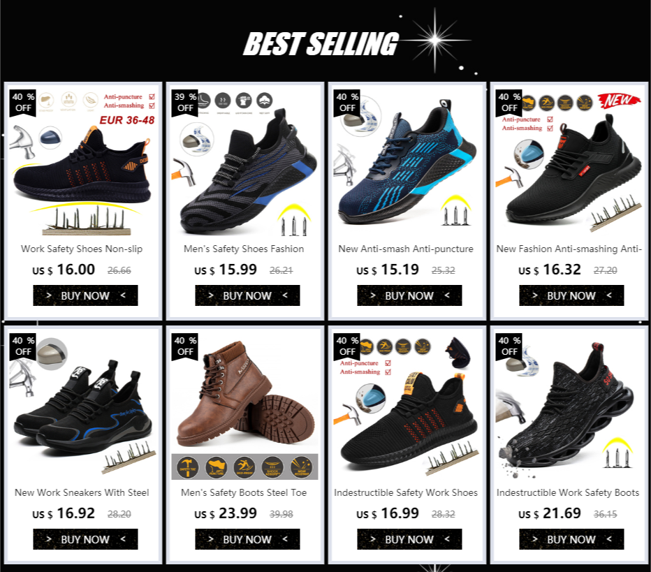 Work Safety Shoes Non-slip Waterproof Anti-smashing Steel Toe Puncture Working Boots Lightweight Fashion Sneakers For Men Women