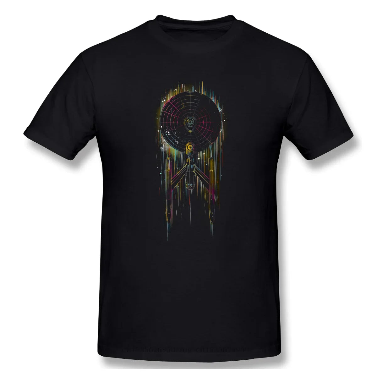 Men Clothing Stars Treke Science FictionTV Series Tops T-Shirt Neon Boldly Oversize Short Sleeve