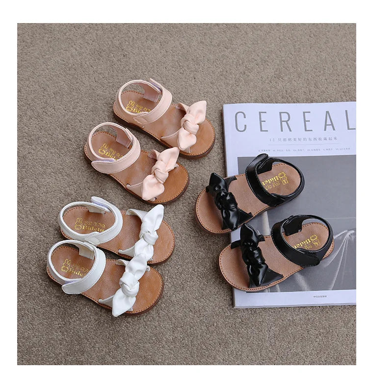 Girls Sandals Fashion Princess Classic Baby Girl Kids Summer Sandals Children Sweet Summer Shoes Soft 21-30 Hot Sale Bow-knot