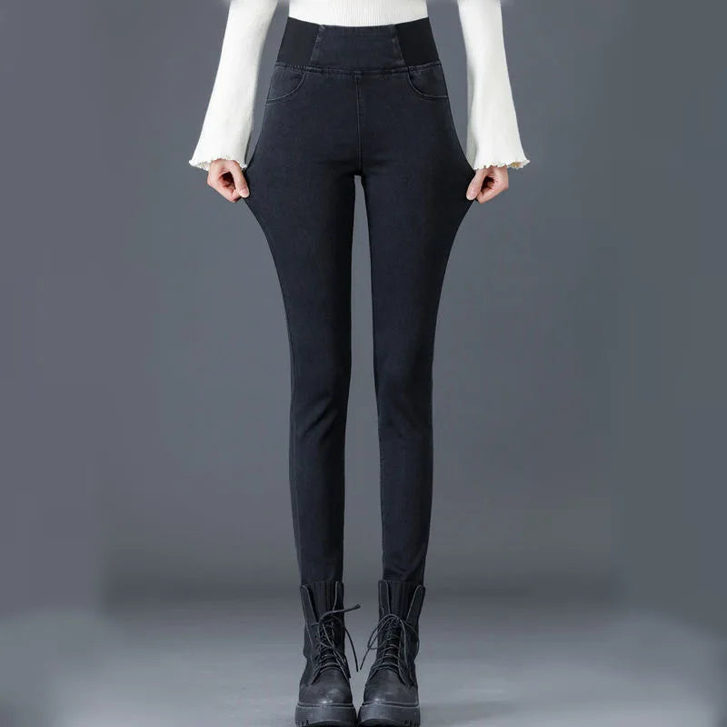 High Waist Pencil Jeans Women Classic Skinny Casual Denim Pants