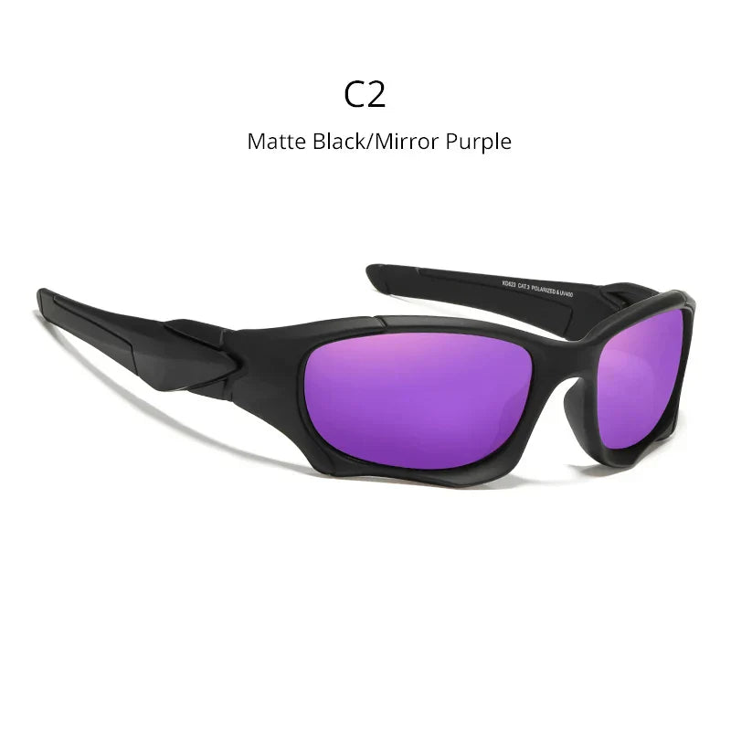 Outdoor Sports Polarized Sunglasses Men Curve Cutting Frame Stress-Resistant Lens Shield Sun Glasses Women KD0623