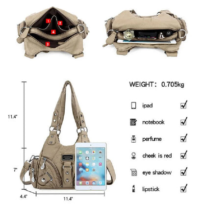 Women Handbags Rose Soft Tote Bag Small Top-handle Purse Fashion Satchel Multi-Pockets Shoulder Bag Hobos Phone Pack